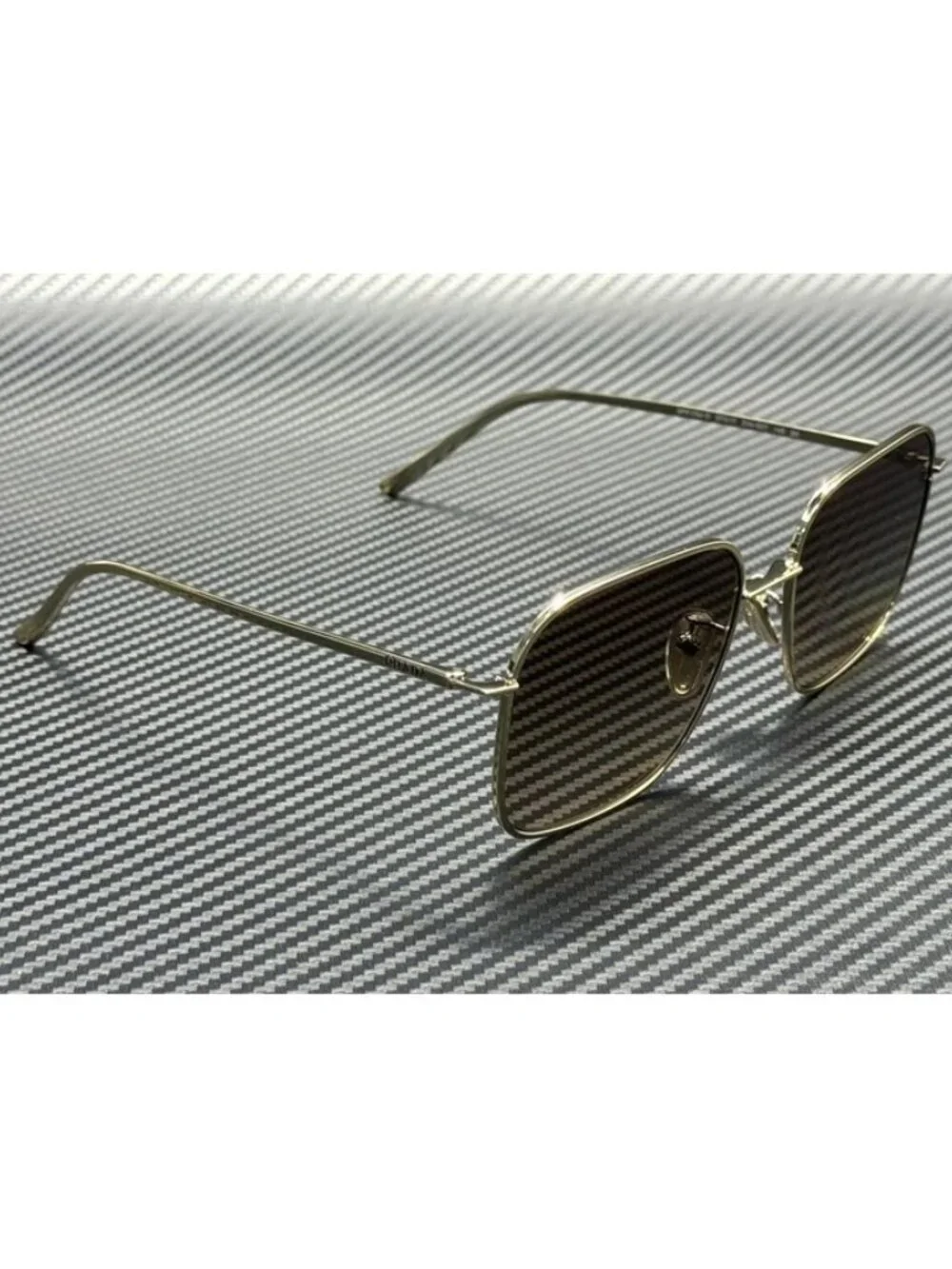 New PRADA Women Pale Gold Sunglasses 57-17-145